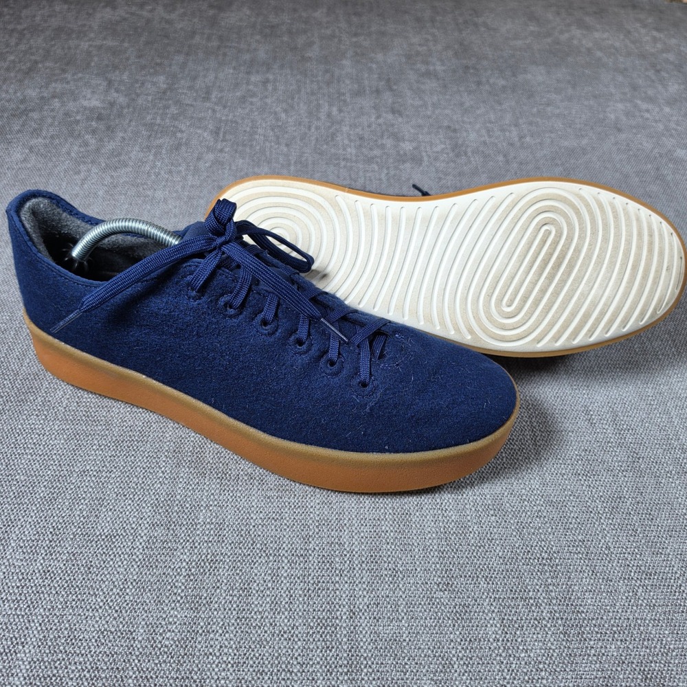 Allbirds Wool Pipers Mens 13 Navy Blue Wool Low Top Sneakers AT1623M130 MINT